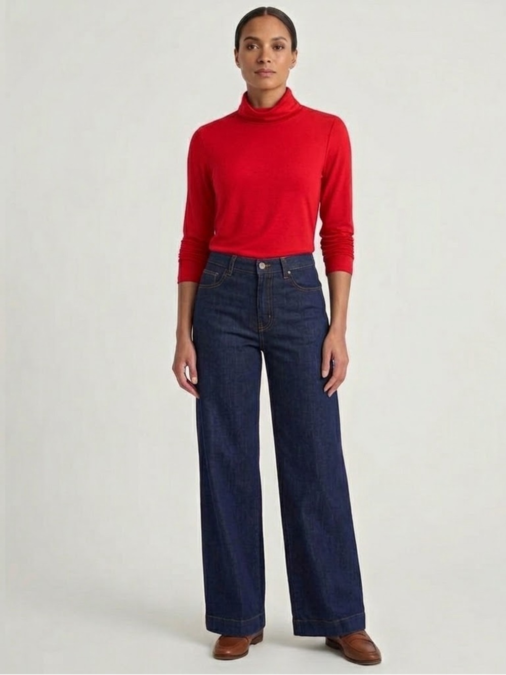 Chico’s Smooth Felicity Long Sleeve Turtleneck Shirt Sultry Red Size 0/Small NWT